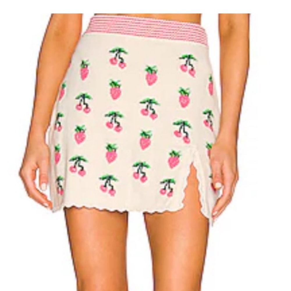 LoveShackFancy Mini Skirt Wool